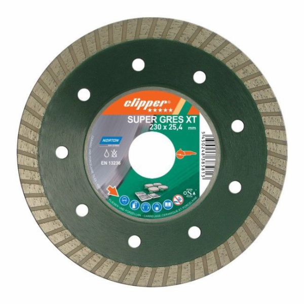 Diamantový kotouč Norton Clipper Turbo Extra 230 x 25,4 mm