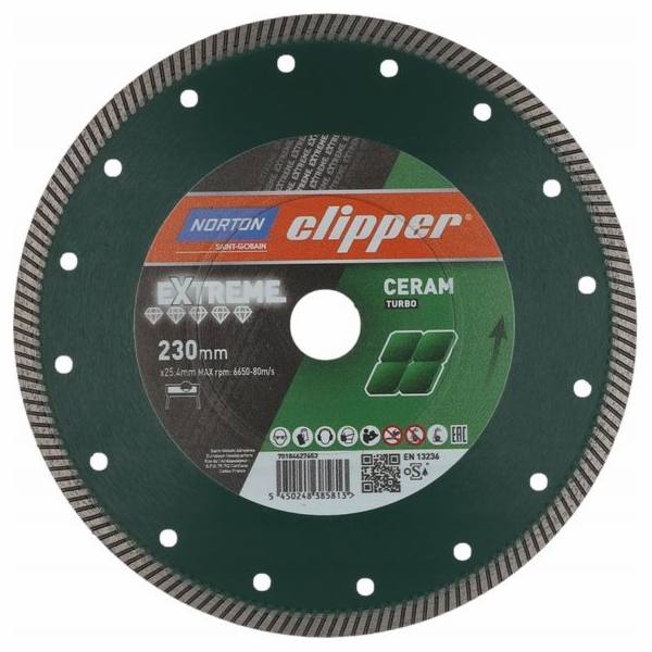 Diamantový kotouč Norton Clipper Turbo Extra 230 x 25,4 mm