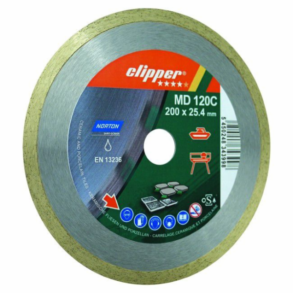 Norton Clipper MD120C Diamond Blade 200 x 25,4 mm