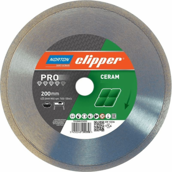 Norton Clipper MD120C Diamond Blade 200 x 25,4 mm
