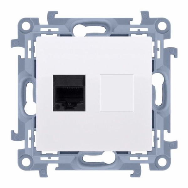 RJ45 počítačová zásuvka jednoduchá Kontakt-Simon S10 s úh...