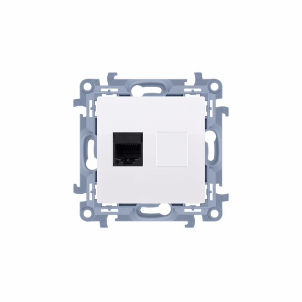 RJ45 počítačová zásuvka jednoduchá Kontakt-Simon S10 s úh...
