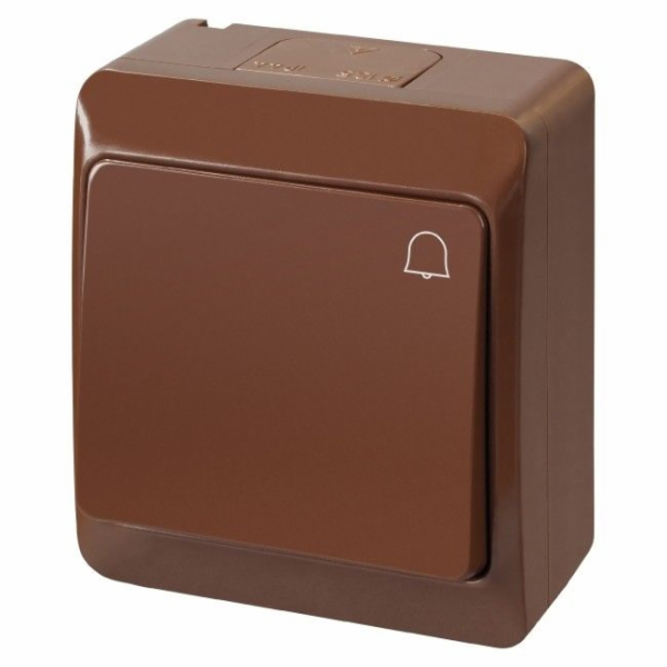 Přepínač: zvonek Elektro-Plast Hermes přisazený hnědý