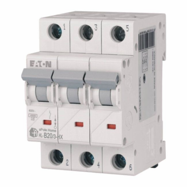 HN-B20/3 MINIATURE CIRCUIT BREAKER B 20A 3P 3M 6KA