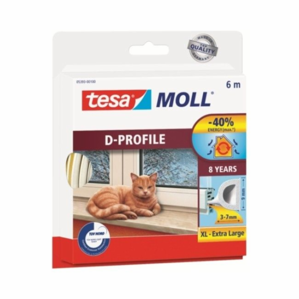 TESA GASKET WHITE D - 6m 9mm