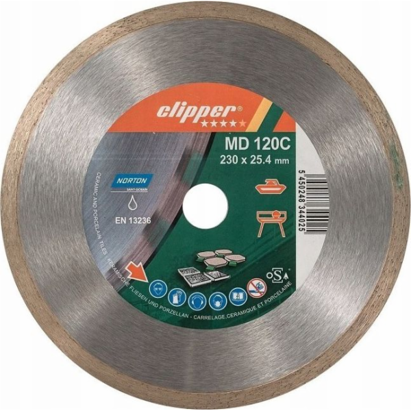 Norton Clipper MD120C diamantová čepel 230 x 25,4 mm