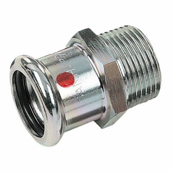 Ocelová vsuvka Sanha vnější závit 22 mm x 3/4  