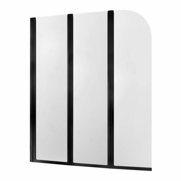 Zástěna vanová KFA MODERN 3 VAŇOVÁ ZÁBRANA 120/140 ČERNÁ/...