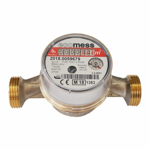 Vodoměr Ecomess Picoflux 3/4" 4 m3/h