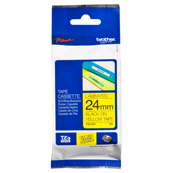 BROTHER TZE651 - kazeta TZ šířky 24mm, laminovaná TZE-651...