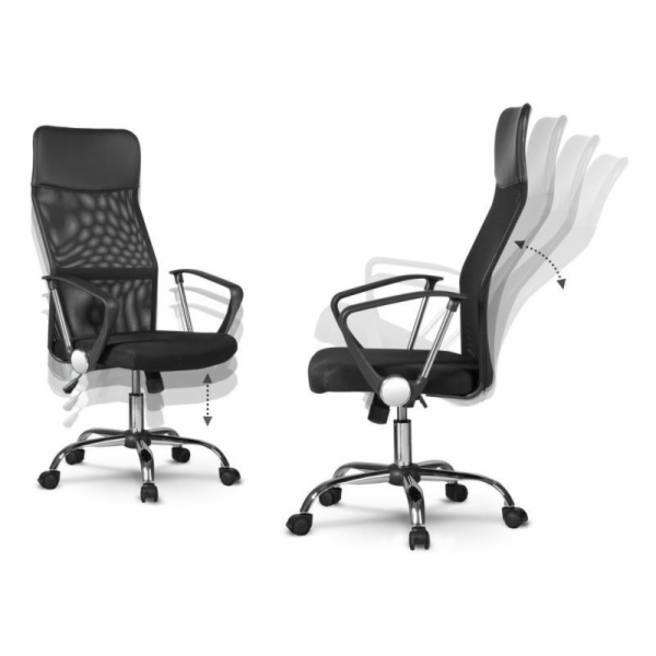 Topeshop NEMO kancelářská židle černá, polstrovaný sedák,...