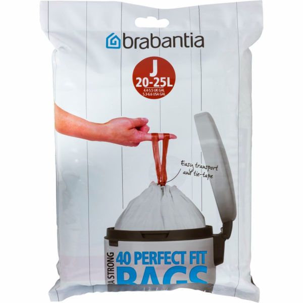 Brabantia PerfectFit Müllbeutel Typ J 20-25 L, 40 Stck