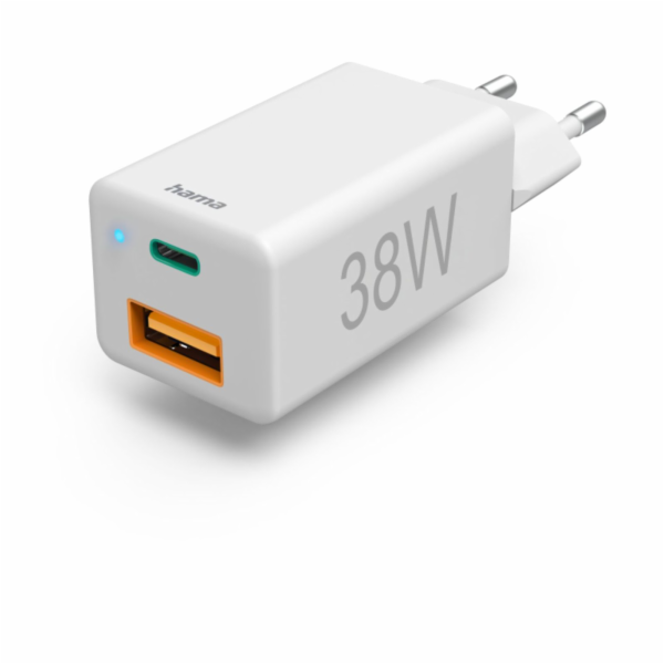 Hama 00201640 USB nabíječka 38W vnitřní, bílá
