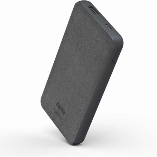 Hama 00201658 Fabric 10 Power Pack 10000mAh šedá