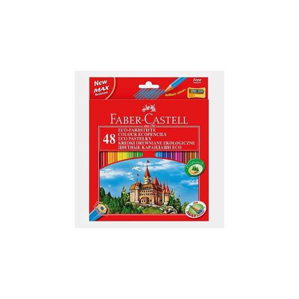 Pastelky Faber-Castell 48 barev s ořezávátkem Zipper
