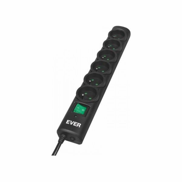 Přepěťová ochrana Ever Optima 6 zásuvek 5 m černá (T/LZ08...