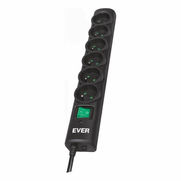 Přepěťová ochrana Ever Optima 6 zásuvek 3 m černá (T/LZ08...
