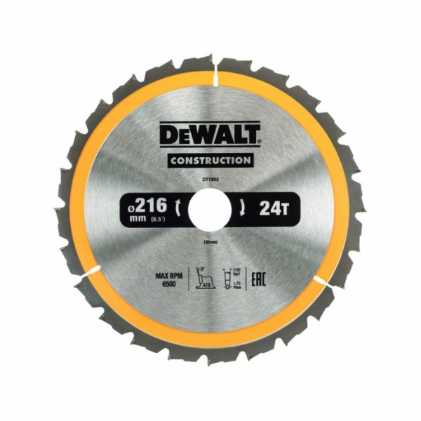 Dewalt kotoučová pila 216x30mmx24z - DT1952-QZ