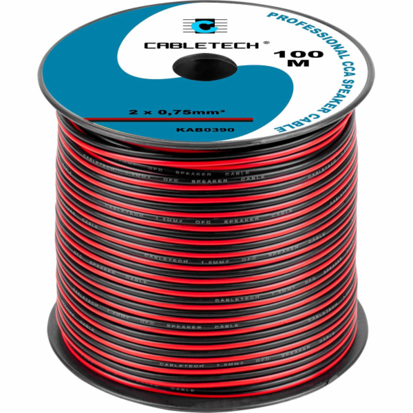 Kabel Cabletech CCA 0,75 mm černo/červený reproduktorový ...