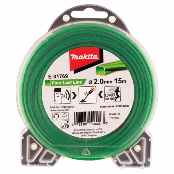 Makita E-01769      Mowing String Four Leaf 2,0mmx15m