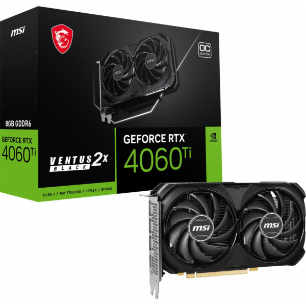 MSI GeForce RTX 4060 Ti VENTUS 2X BLACK 8G OC / 8GB GDDR6...