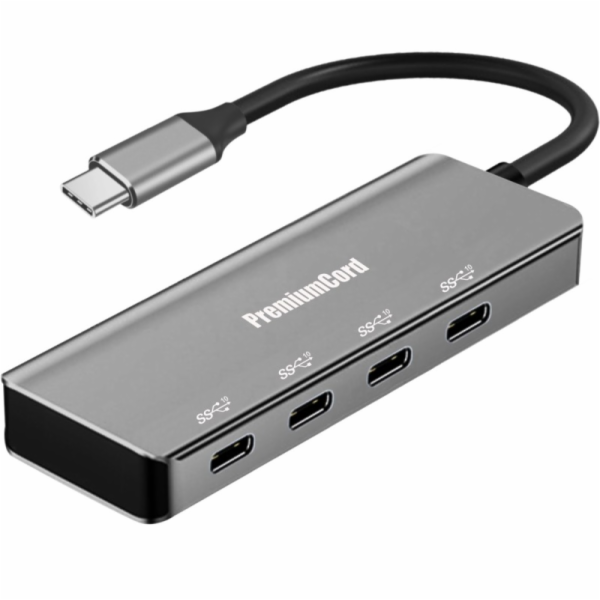 PREMIUMCORD Hub USB-C na 4x USB 3.2 Typ-C, 5G SuperSpeed,...