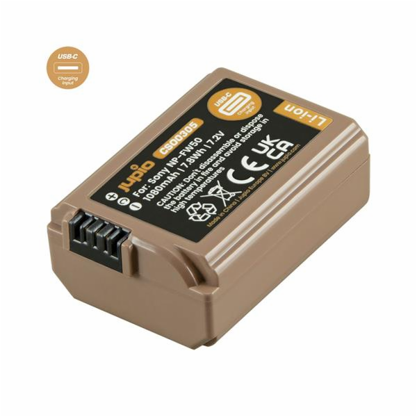 Baterie Jupio NP-FW50 *ULTRA C* 1080mAh s USB-C vstupem p...