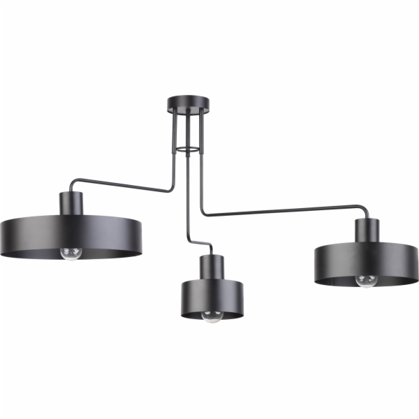 Závěsná lampa Vasco 3 x 60 W E27 černá