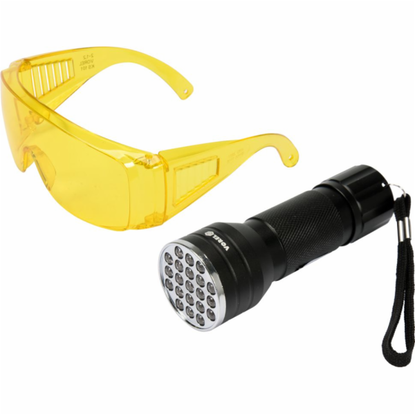 Sada UV svítilny Vorel 21 LED a brýlí