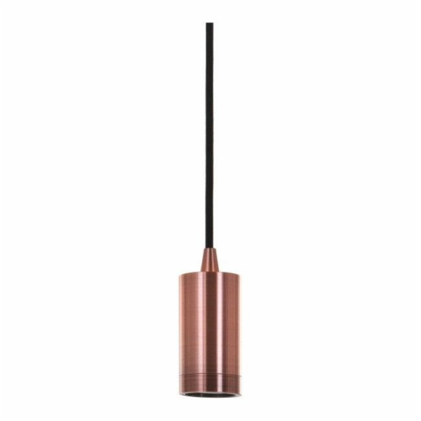 Závěsná lampa Moderna 1 x 60 W E27 červená měděná