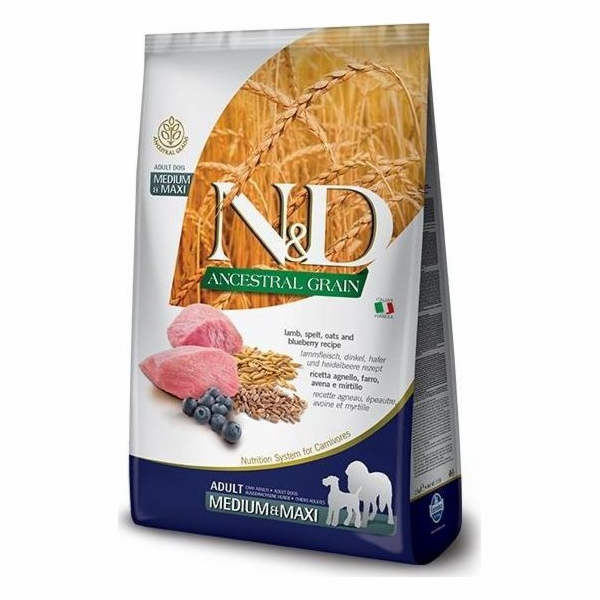 FARMINA N&D Ancestral Grain Puppy Medium&Maxi Lamb dry do...