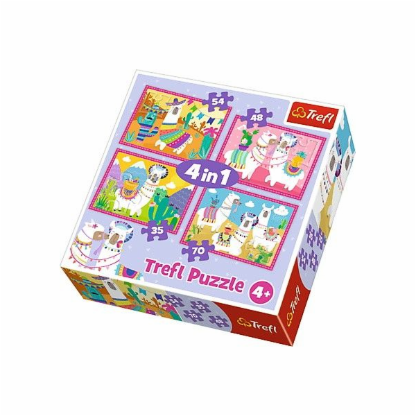 Puzzle 4w1 - Lamy na wakacjach