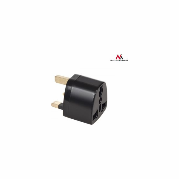 Adapter EU socket to UK plug Maclean  black  MCE154