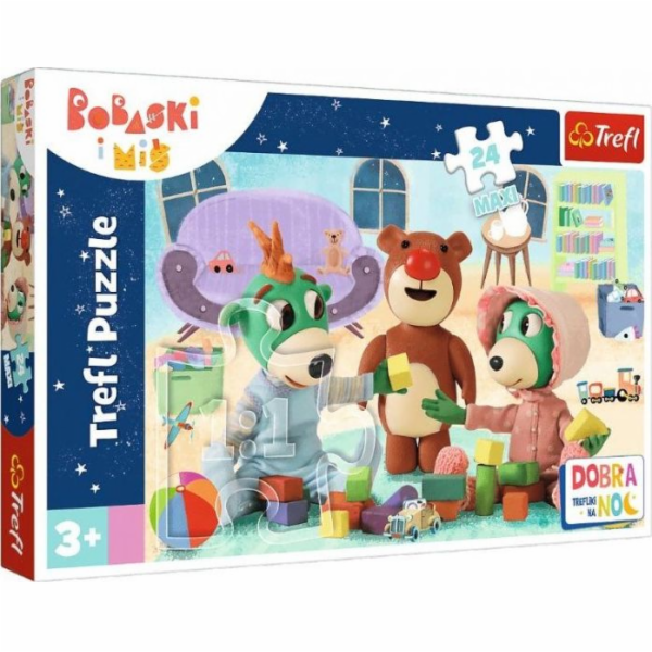 Puzzle 24 elementy MAXI Trefliki zabawy przed snem Dobranoc