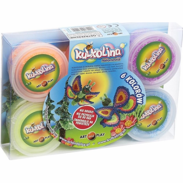 Kulkolina plastová hlína 6 barev Neon