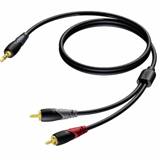 Procab Jack 3,5mm - RCA (Cinch) kabel x2 15m černý (CLA71...