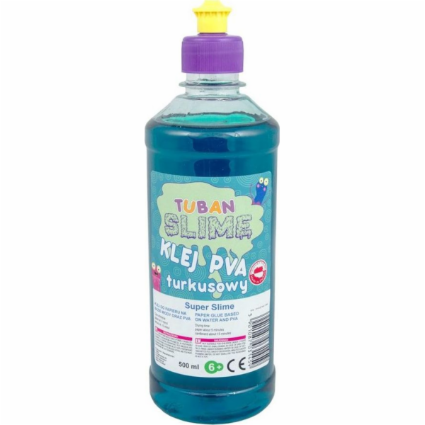 Klej do papieru PVA 500 ml turkusowy