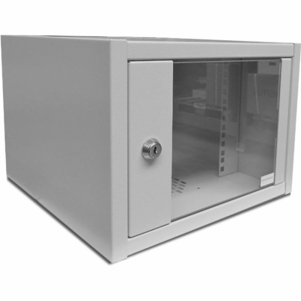 Závěsná patch skříň 19" 4U rack 550x350, skleněné dveře, ...