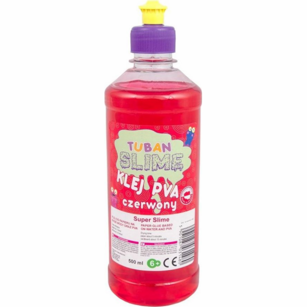 Klej do papieru PVA 500 ml czerwony