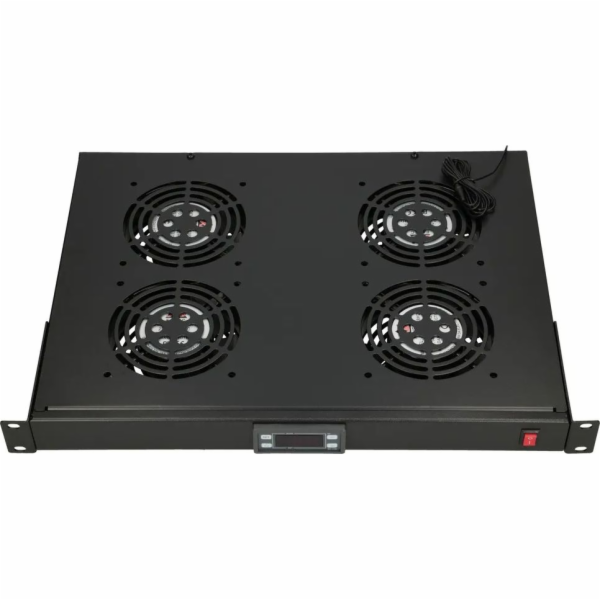Extralink 19\  RACK MOUNT FAN PANEL (4 FANS) WITH THERMOSTAT