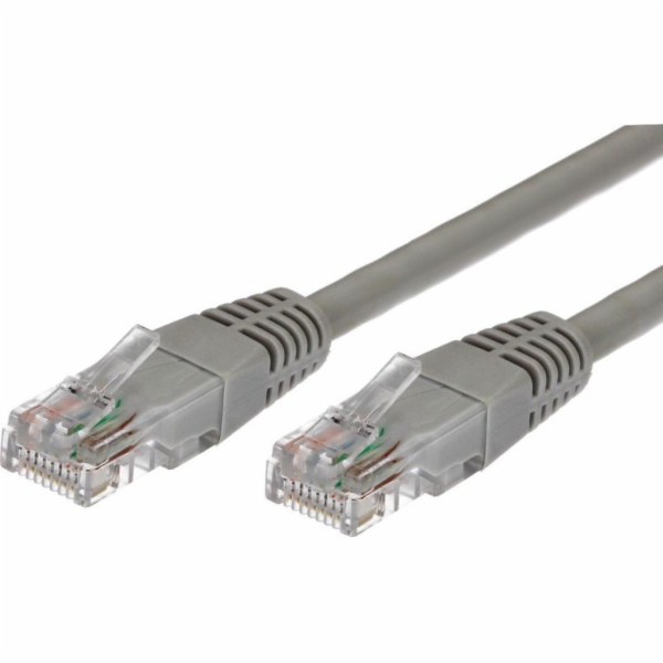 Cat.6 RJ45 UTP měděný propojovací kabel, 3m. šedá