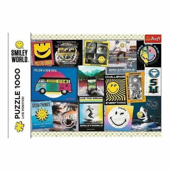 Puzzle 1000 dílků Žij pozitivně Smajlík 10729