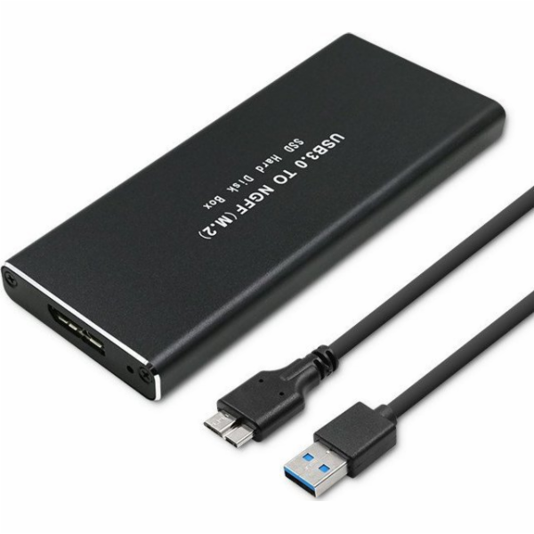 Qoltec 51854 Kryt pevného disku M.2 SATA SSD NGFF | USB 3.0