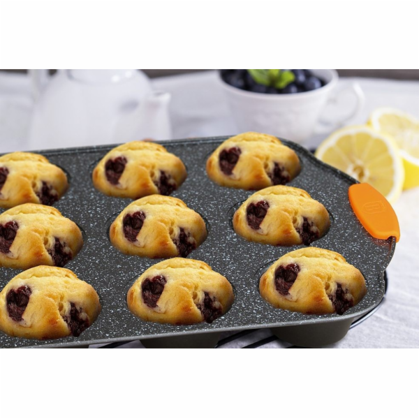 Forma na muffiny 12 ks silikonové rukojeti Granit Diamond...