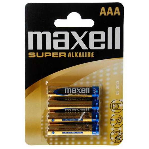 MAXELL Super alkalické baterie LR03 4BP AAA, blistr 4ks