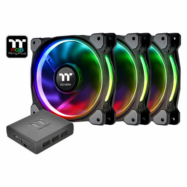 Thermaltake Riing Plus 14 RGB 3-balení ventilátoru + Hub ...