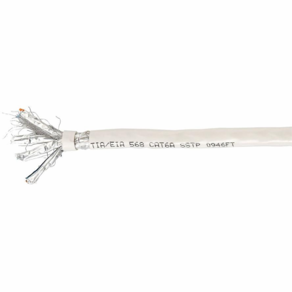 Vybavte instalační kabel S/FTP, Cat6a, 305m, šedá (401493)