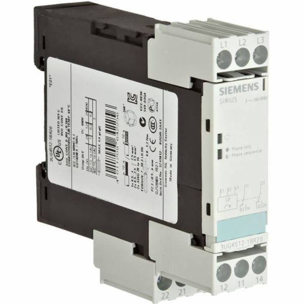 Siemens Relé sledu fází a poruch 3A 2P 0,45 s 160-690 V A...