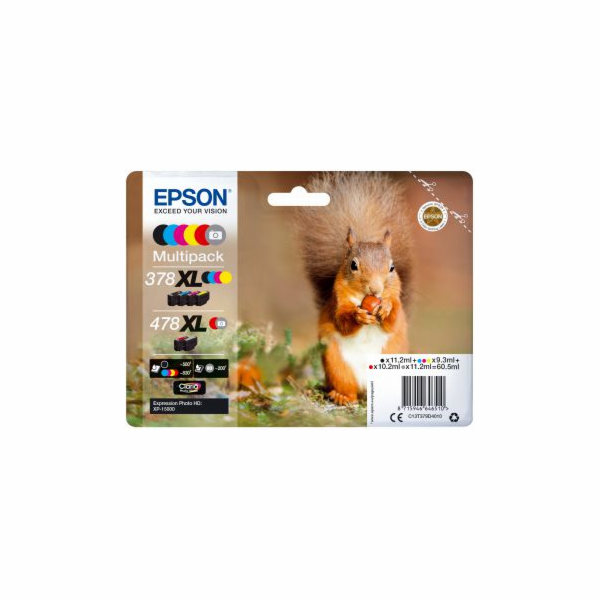 Originální sada inkoustů Epson 378XL+478XL Claria Photo H...