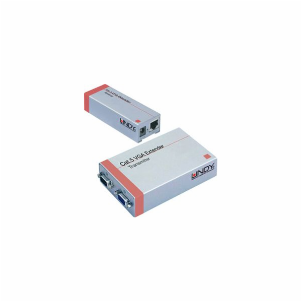 Adaptér pro přenos signálu Lindy VGA (Extender) na RJ-45 ...